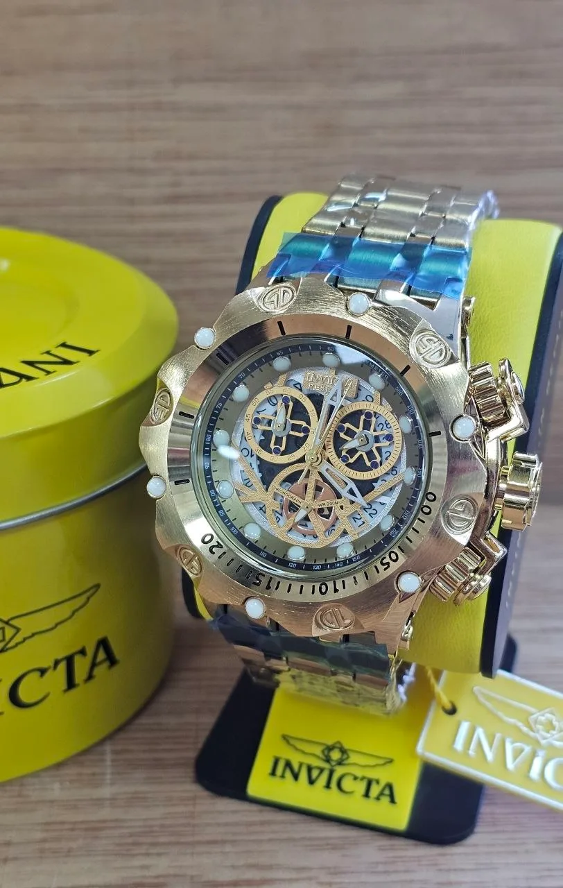 Invicta Skeleton Dorado
