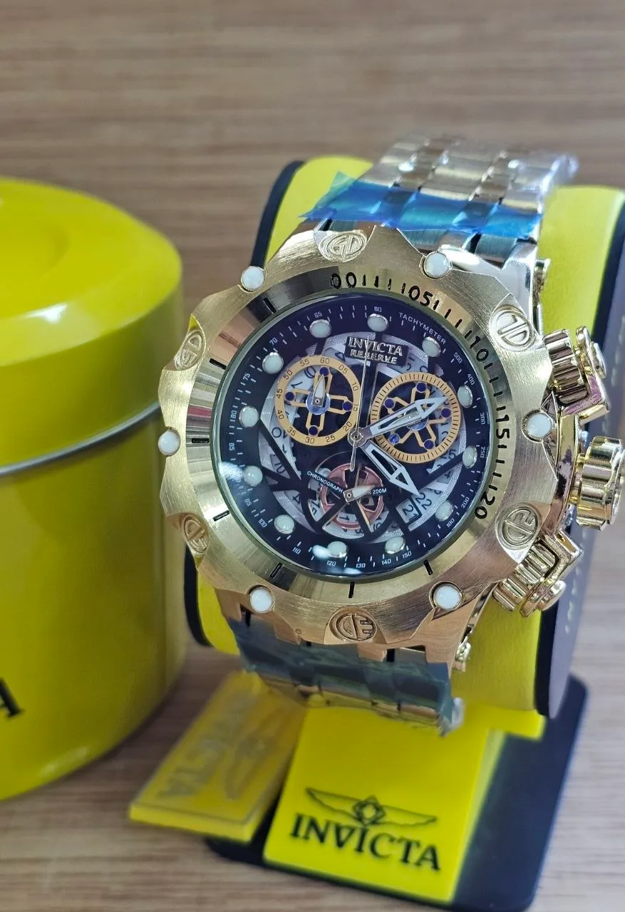 Invicta Skeleton Dorado